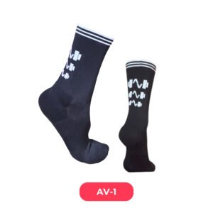 Medias Pantorillas negra con triple logo
