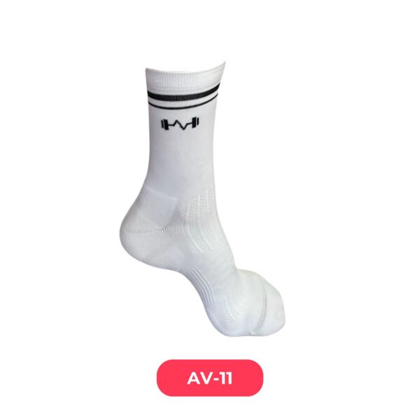 Medias Pantorillas blanca con logo y doble raya