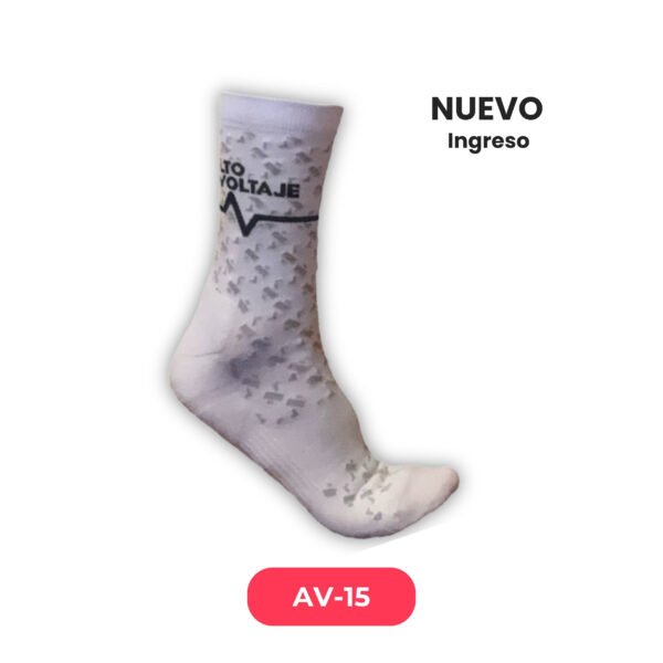 15 Medias Pantorillas gris con logo