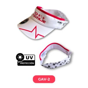 Visera blanca con rojo