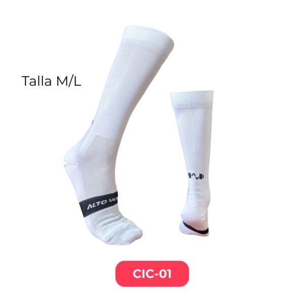 Medias Ciclistas "Pantorrilla" / Blanco