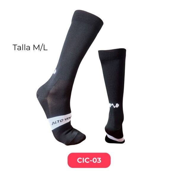 Medias Ciclistas "Pantorrilla" / Negro